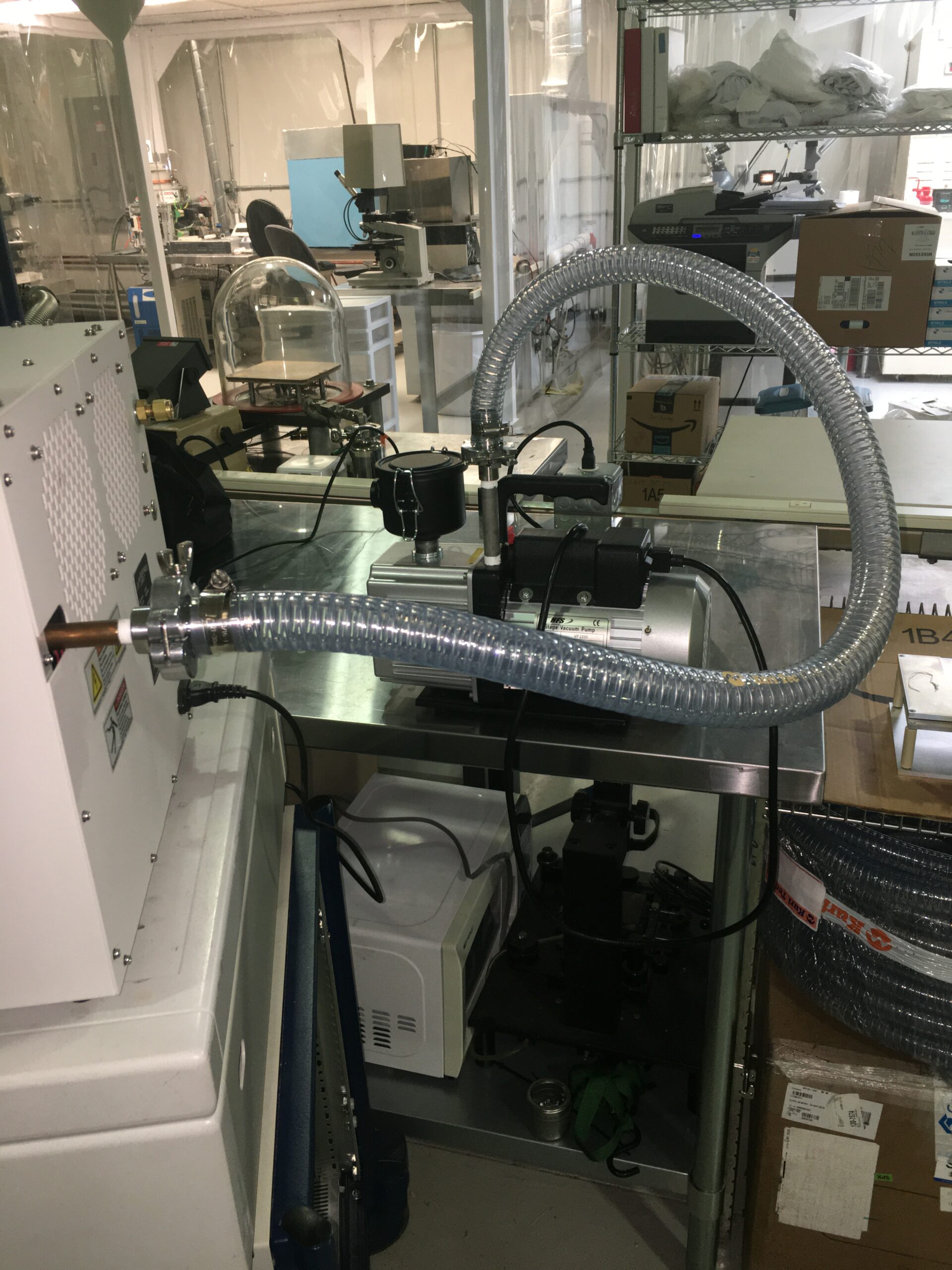 Vacuum Hose and KF25 Connections Glow Research